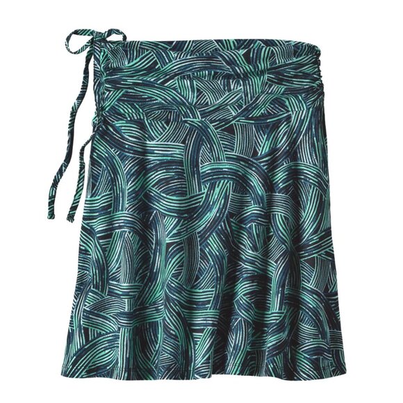 Patagonia Lithia Skirt - Women's Medium - Navy Blue Teal - Swirl Wave - Picture 1 of 7